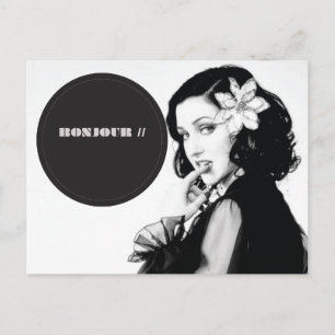 Postal Bonjour Postcard
