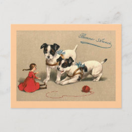 Postal Bonne Annee Francés Vintage