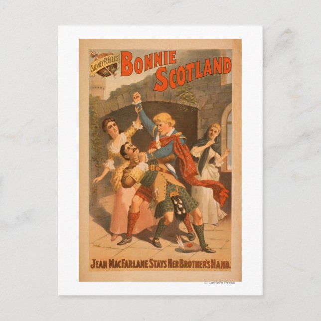 Postal Bonnie Scotland Scottish Play 2 de Sidney R. Ellis (Anverso)