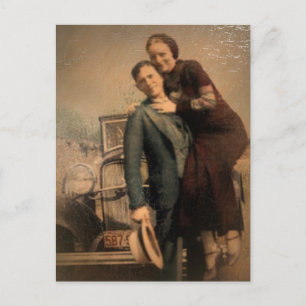 Postal Bonnie y Clyde