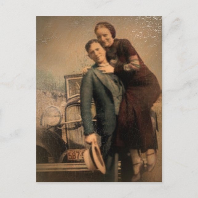 Postal Bonnie y Clyde (Anverso)