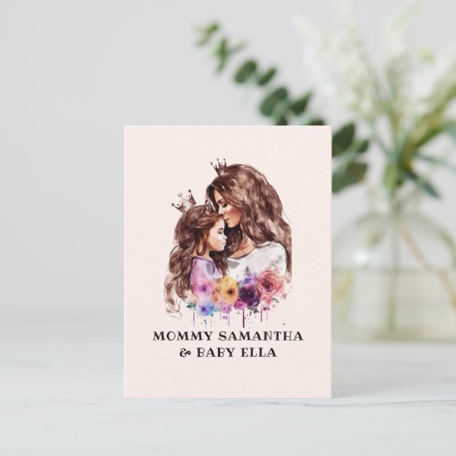 Postal Bono de mamá y hija Adorable (8) (Anverso de pie)