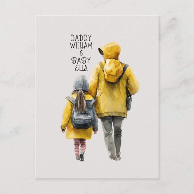 Postal Bono padre y hija (Anverso)