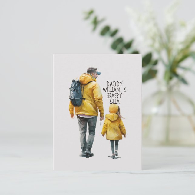 Postal Bono padre y hija (3) (Anverso de pie)