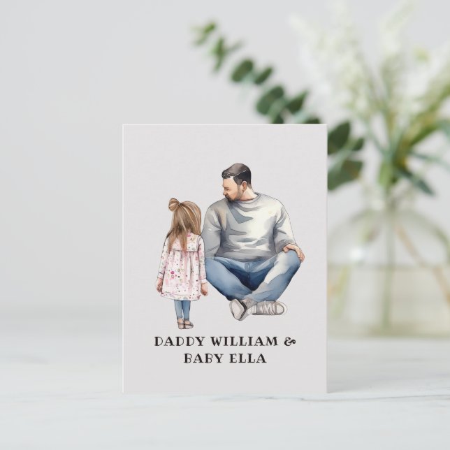 Postal Bono padre y hija (4) (Anverso de pie)