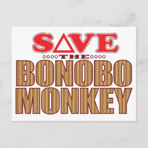 Postal Bonobo Monkey Save