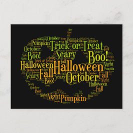 Postal ¡Boo de calabaza de Halloween!