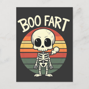 Postal Boo fart Funny Spooky Pastel Ghost Gótico Retro