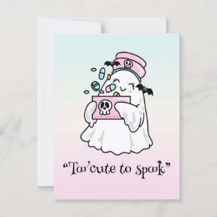 Postal Boo Kawaii, adorable halloween espeluznante