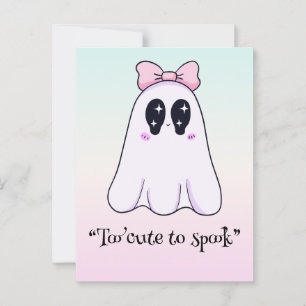 Postal Boo Kawaii, adorable halloween espeluznante