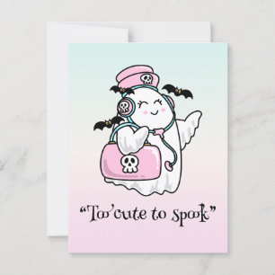 Postal Boo Kawaii, adorable halloween espeluznante
