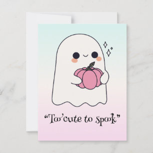 Postal Boo Kawaii, adorable halloween espeluznante