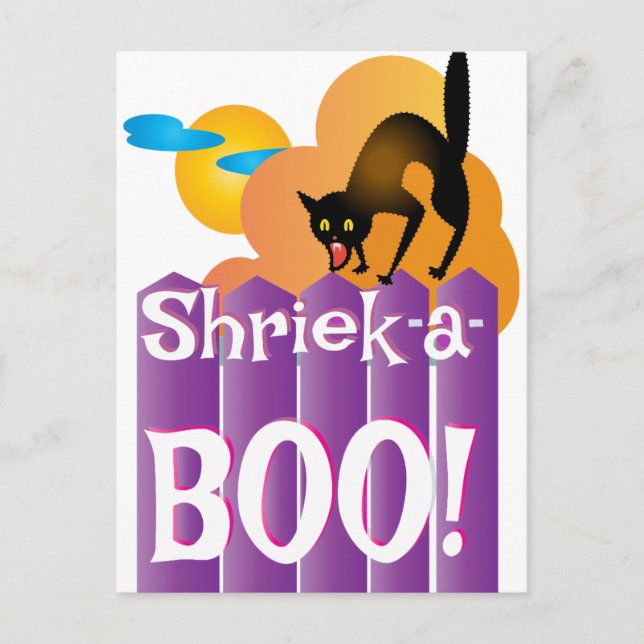 Postal ¡BOO! Scary Halloween Cat (Anverso)