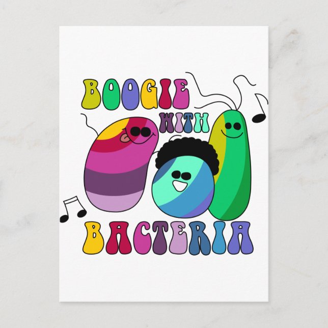 Postal Boogie con bacterias (Anverso)