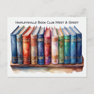 Postal Book Club Open Invitation Customizable