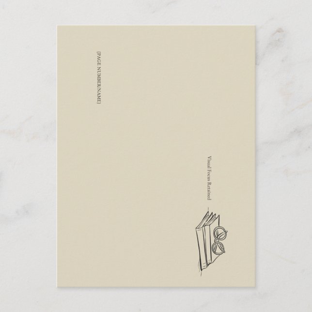 Postal Book Pile- Minimalist Book Lover  (Anverso)