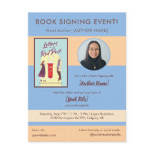 Book Signing Event Author Appearance Blue