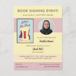 Postal Book Signing Event Author Appearance Pastel