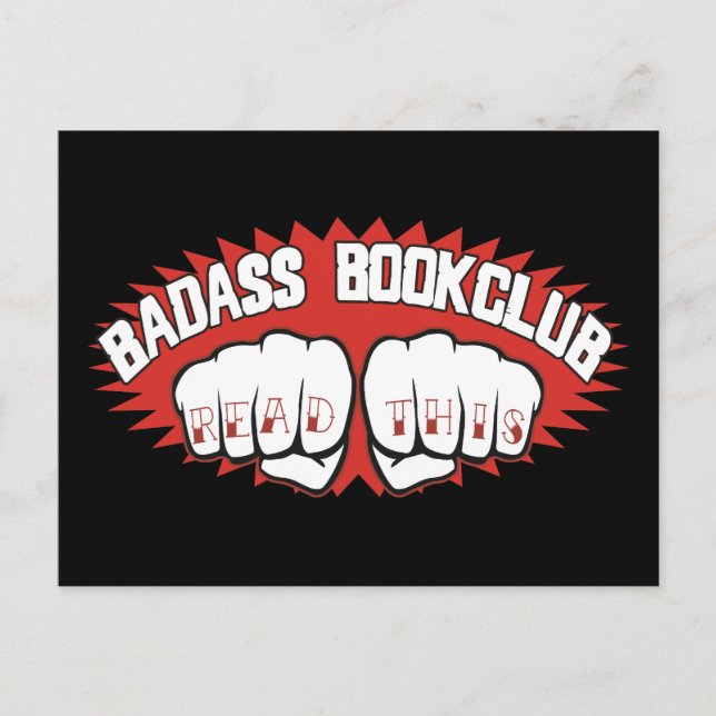 Postal Bookclub de Badass (Anverso)