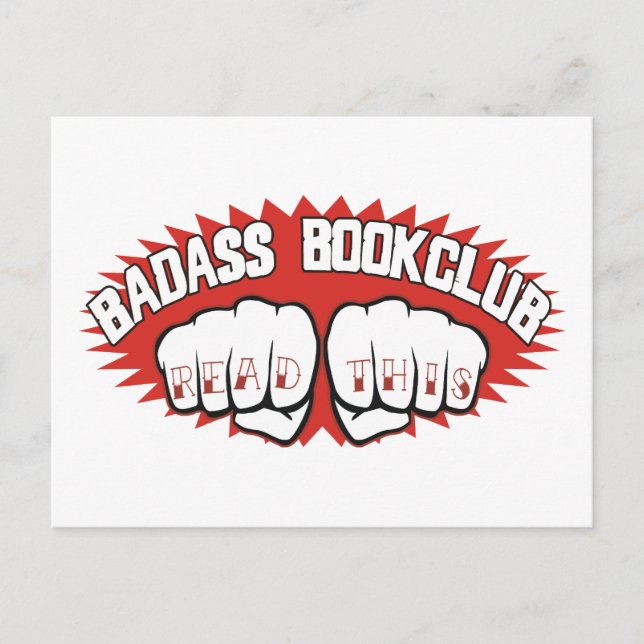 Postal Bookclub de Badass (Anverso)