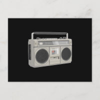 Boombox bass rap de hip hop de música retro de los