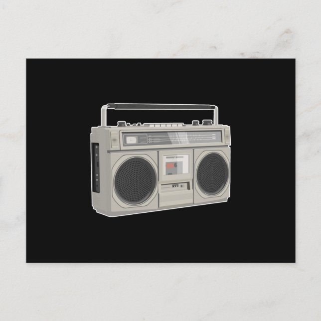 Postal Boombox bass rap de hip hop de música retro de los (Anverso)
