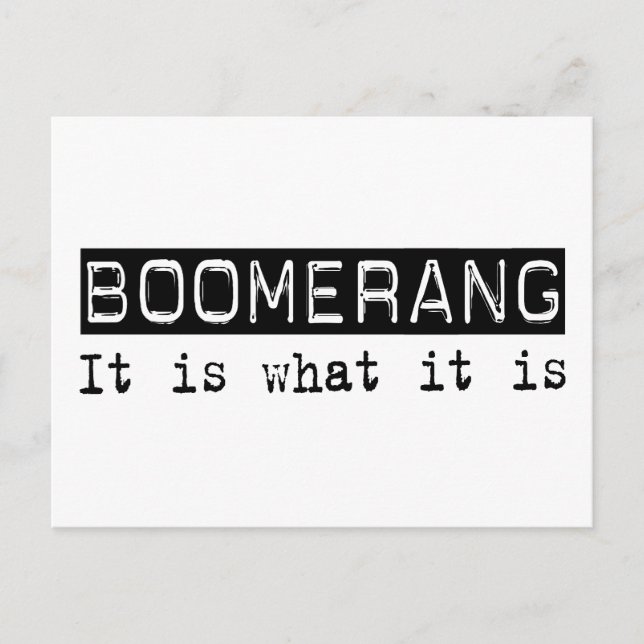 Postal Boomerang Es (Anverso)