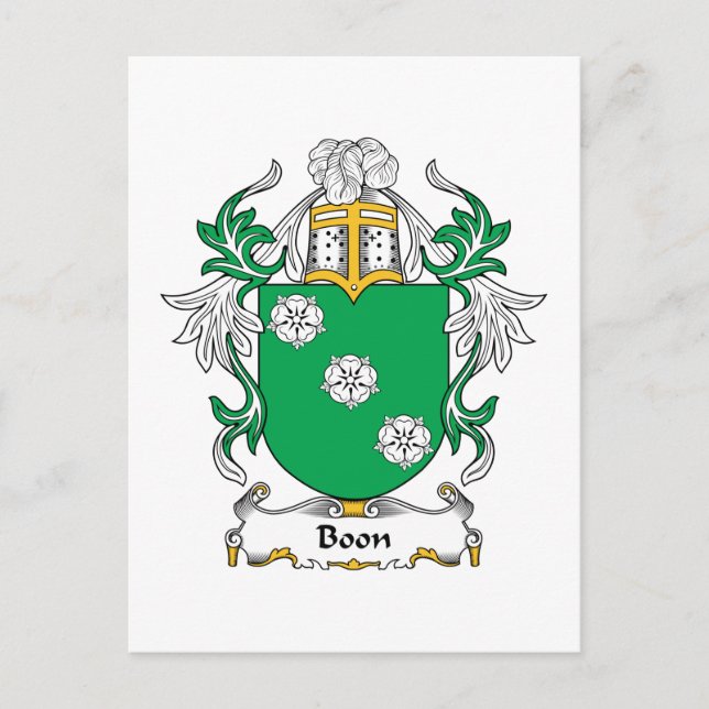 Postal Boon Family Crest (Anverso)