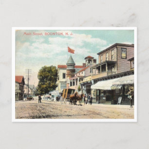Postal Boonton NJ, Nueva Jersey, Main St, Vintage