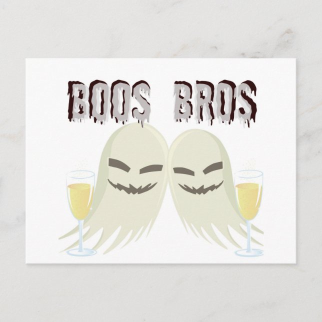 POSTAL BOOS BROS FANTASMAS CON IMPRESIÓN DIVERTIDA DE BOO (Anverso)
