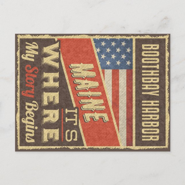 Postal Boothbay Harbor Maine (Anverso)