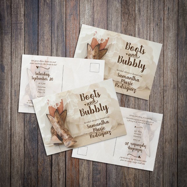 Postal Boots & Bubbly Brigada de Texas en Boots Bridal Sh (Subido por el creador)