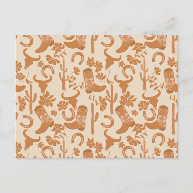 Postal Boots de vaqueros rústicos del país del tono de la (Anverso)