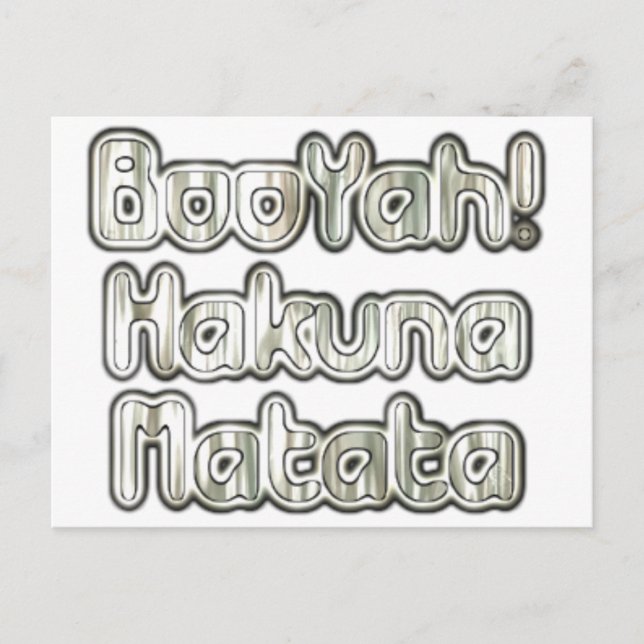 Postal BooYah Hakuna MatataPostcard (Anverso)