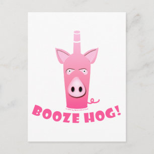 POSTAL BOOZE HOG POSTCARD