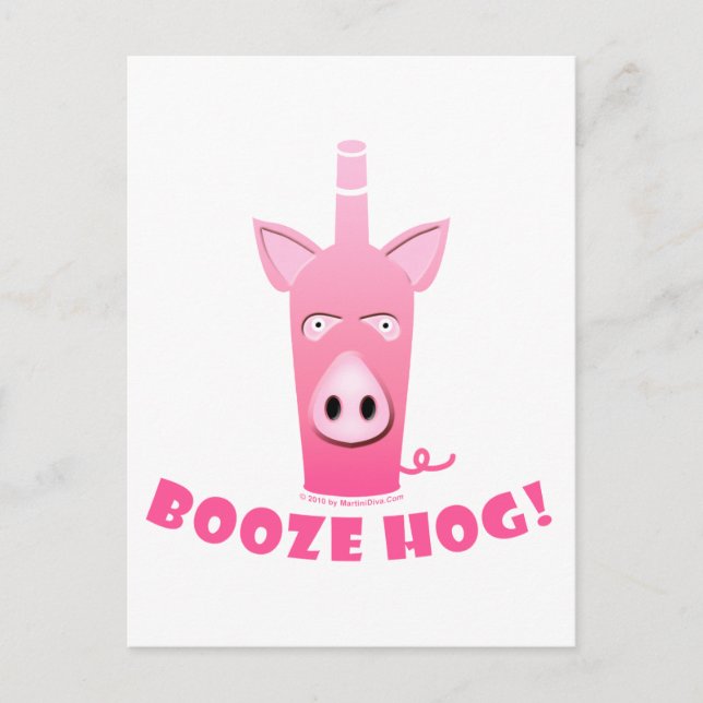 POSTAL BOOZE HOG POSTCARD (Anverso)