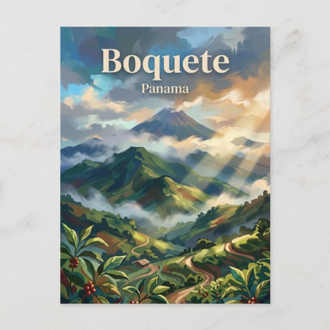 Postal Boquete Panamá (Anverso)