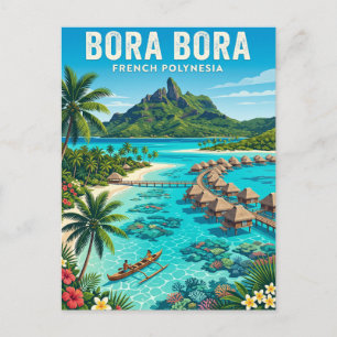 Postal Bora Bora Polinesia Francesa