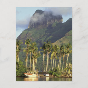 Postal Bora Bora, Polinesia Francesa Escena frente al mar
