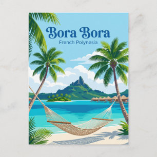 Postal Bora Bora, Polinesia Francesa, hamaca