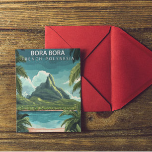 Postal Bora Bora Polinesia Francesa Vintage Tropical