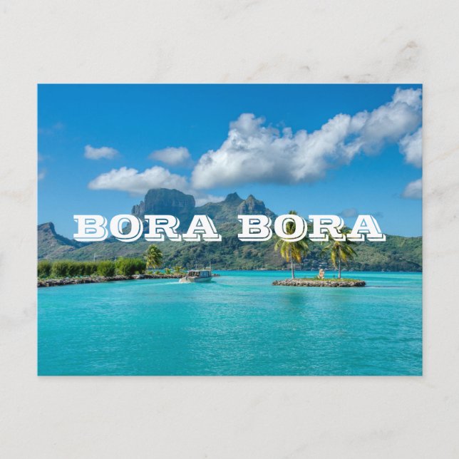 Postal Bora Bora Polinesia Tropical Island Travel (Anverso)