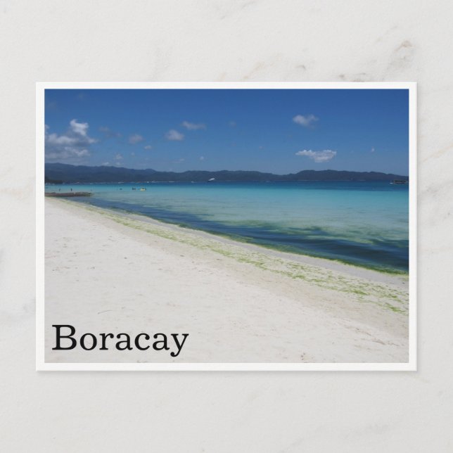 Postal boracay de playa blanca (Anverso)