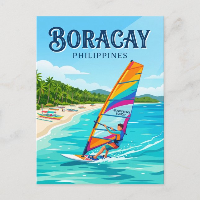 Postal Boracay Filipinas (Anverso)