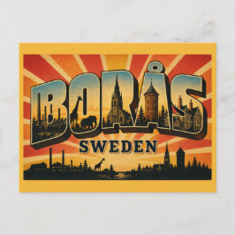Postal Borås Suecia Textil y Zoo