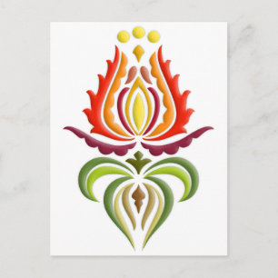 Postal Bordado de Fancy Mantle - Arte folclórico húngaro