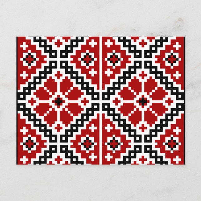 Postal Bordado ucraniano (Anverso)