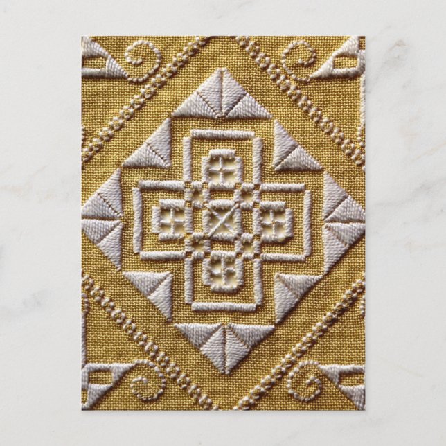 Postal Borde blanco IMPRESO 1 sobre personalizado de lino (Anverso)