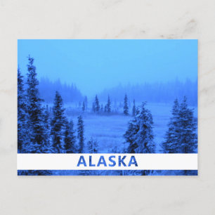 Postal Borde blanco para tu foto de vacaciones en Alaska