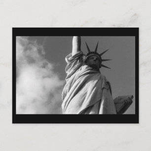 Postal borde blanco y negro de la libertad